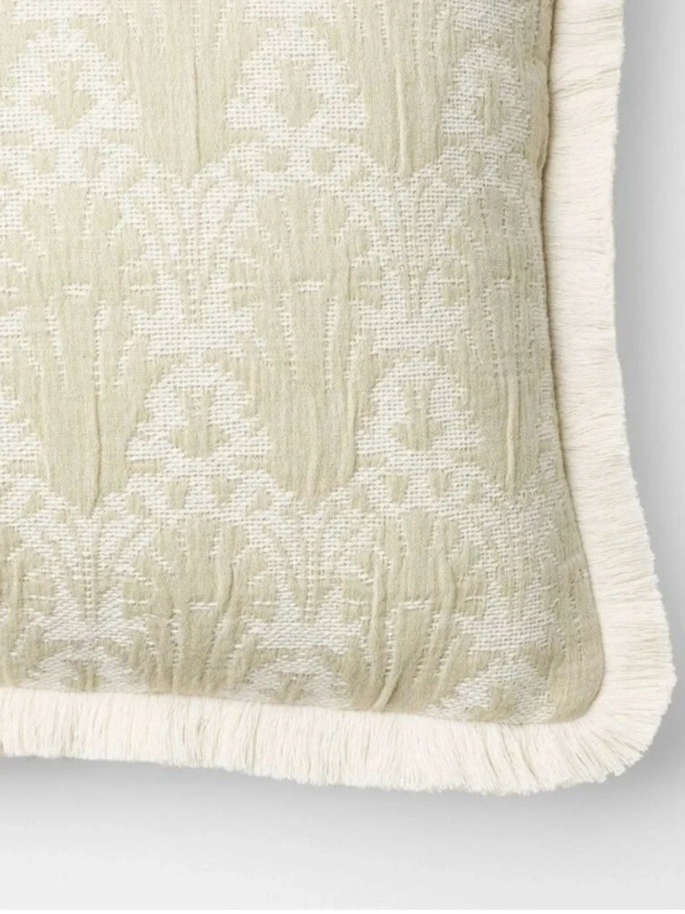 Threshold x Studio McGee Lumbar Woven Shell Block Fringe Pillow Natural NWT